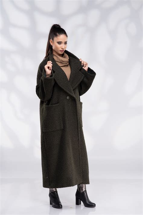 oversize wool coat womens|More.